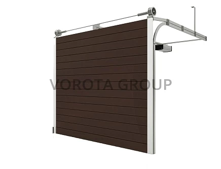 Секционные ворота для гаража Doorhan коричневого цвета 2400x2300